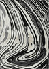 Piper Looms Chantille Swirls ACN1051 Black Machine Washable Area Rug main image
