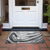 Piper Looms Chantille Swirls ACN1051 Black Machine Washable Area Rug Scatter Outdoor Lifestyle Image Feature