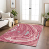 Piper Looms Chantille Swirls ACN1051 Blush Machine Washable Area Rug Lifestyle Image Feature