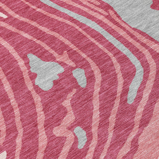 Piper Looms Chantille Swirls ACN1051 Blush Machine Washable Area Rug Swatch Image