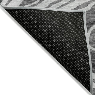 Piper Looms Chantille Swirls ACN1051 Gray Machine Washable Area Rug Backing Image