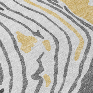 Piper Looms Chantille Swirls ACN1051 Gray Machine Washable Area Rug Swatch Image