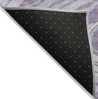 Piper Looms Chantille Swirls ACN1051 Lavender Machine Washable Area Rug Backing Image
