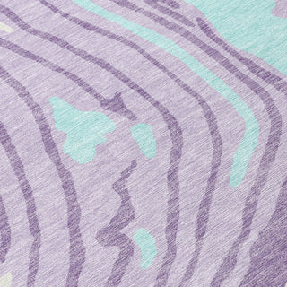 Piper Looms Chantille Swirls ACN1051 Lavender Machine Washable Area Rug Swatch Image