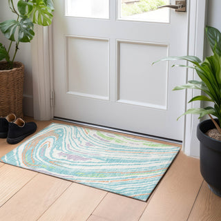 Piper Looms Chantille Swirls ACN1051 Linen Machine Washable Area Rug Scatter Lifestyle Image Feature