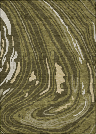 Piper Looms Chantille Swirls ACN1051 Olive Machine Washable Area Rug main image