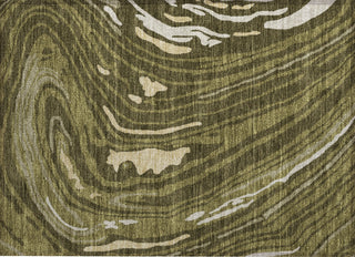 Piper Looms Chantille Swirls ACN1051 Olive Machine Washable Area Rug Scatter Main Image