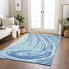 Piper Looms Chantille Swirls ACN1051 Sky Machine Washable Area Rug Lifestyle Image Feature