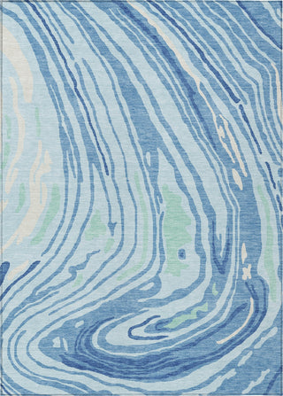 Piper Looms Chantille Swirls ACN1051 Sky Machine Washable Area Rug main image