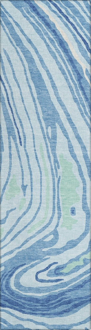 Piper Looms Chantille Swirls ACN1051 Sky Machine Washable Area Rug Runner Main Image