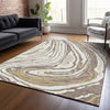 Piper Looms Chantille Swirls ACN1051 Taupe Machine Washable Area Rug Lifestyle Image Feature
