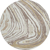 Piper Looms Chantille Swirls ACN1051 Taupe Machine Washable Area Rug Round Main Image