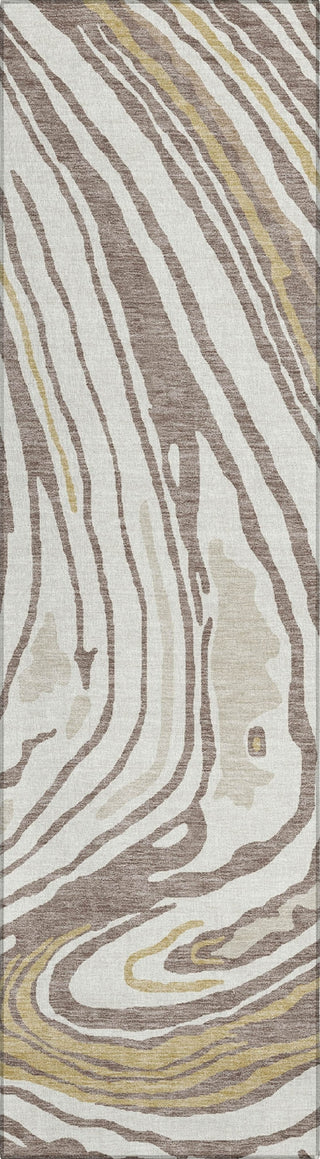 Piper Looms Chantille Swirls ACN1051 Taupe Machine Washable Area Rug Runner Main Image