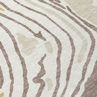 Piper Looms Chantille Swirls ACN1051 Taupe Machine Washable Area Rug Swatch Image