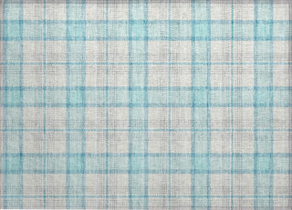 Piper Looms Chantille Plaid ACN1052 Aqua Machine Washable Area Rug Scatter Main Image