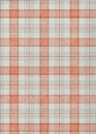Piper Looms Chantille Plaid ACN1052 Coral Machine Washable Area Rug main image
