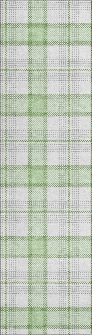 Piper Looms Chantille Plaid ACN1052 Mint Machine Washable Area Rug Runner Main Image
