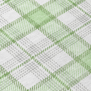 Piper Looms Chantille Plaid ACN1052 Mint Machine Washable Area Rug Swatch Image