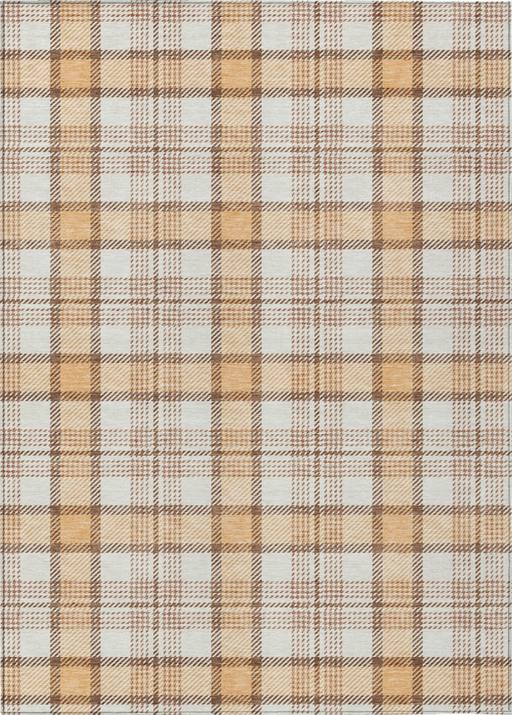 Piper Looms Chantille Plaid ACN1052 Peach Machine Washable Area Rug main image