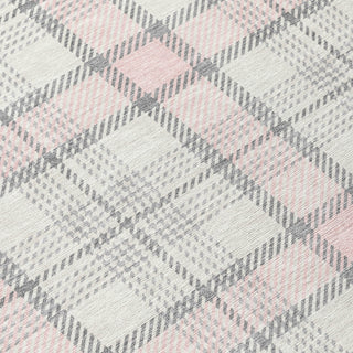 Piper Looms Chantille Plaid ACN1052 Pink Machine Washable Area Rug Swatch Image