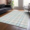 Piper Looms Chantille Plaid ACN1052 Sky Machine Washable Area Rug Lifestyle Image Feature