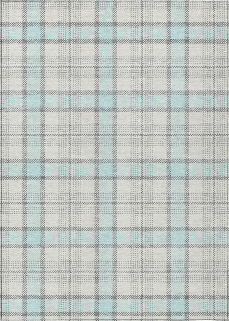 Piper Looms Chantille Plaid ACN1052 Sky Machine Washable Area Rug main image