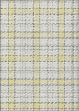 Piper Looms Chantille Plaid ACN1052 Yellow Machine Washable Area Rug main image
