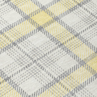 Piper Looms Chantille Plaid ACN1052 Yellow Machine Washable Area Rug Swatch Image