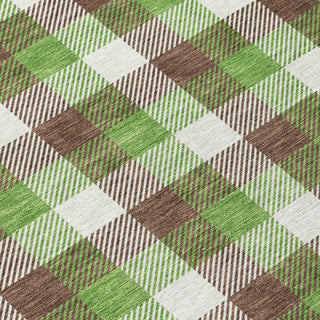 Piper Looms Chantille Plaid ACN1053 Brown Machine Washable Area Rug Swatch Image