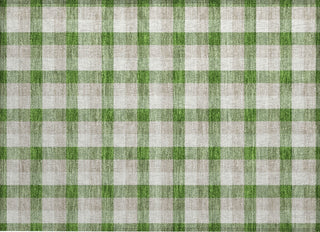 Piper Looms Chantille Plaid ACN1053 Emerald Machine Washable Area Rug Scatter Main Image