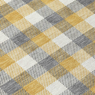 Piper Looms Chantille Plaid ACN1053 Gray Machine Washable Area Rug Swatch Image