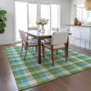 Piper Looms Chantille Plaid ACN1053 Lime Machine Washable Area Rug Lifestyle Image Feature