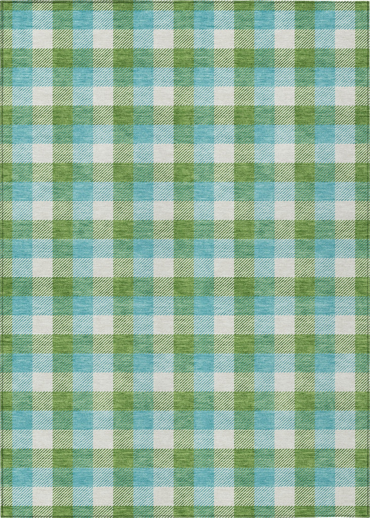 Piper Looms Chantille Plaid ACN1053 Lime Machine Washable Area Rug main image