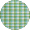 Piper Looms Chantille Plaid ACN1053 Lime Machine Washable Area Rug Round Main Image