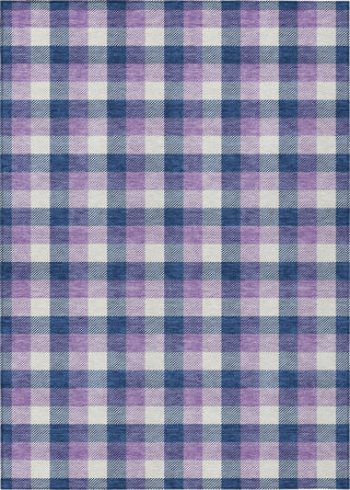 Piper Looms Chantille Plaid ACN1053 Navy Machine Washable Area Rug main image