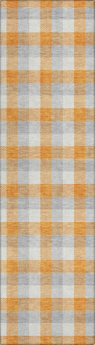 Piper Looms Chantille Plaid ACN1053 Orange Machine Washable Area Rug Runner Main Image