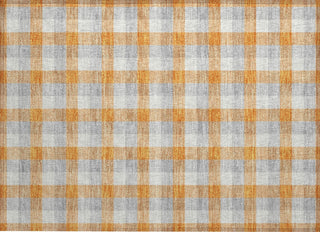 Piper Looms Chantille Plaid ACN1053 Orange Machine Washable Area Rug Scatter Main Image