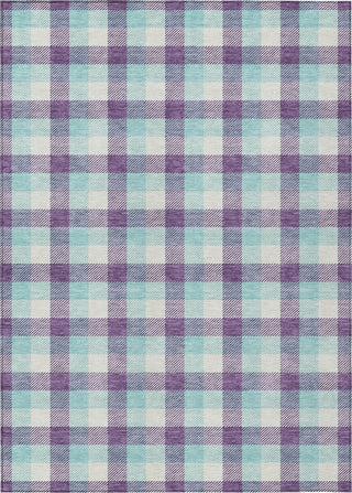 Piper Looms Chantille Plaid ACN1053 Purple Machine Washable Area Rug main image