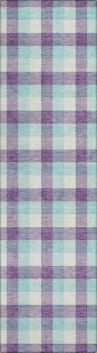 Piper Looms Chantille Plaid ACN1053 Purple Machine Washable Area Rug Runner Main Image