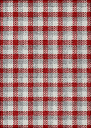 Piper Looms Chantille Plaid ACN1053 Red Machine Washable Area Rug main image