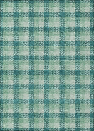 Piper Looms Chantille Plaid ACN1053 Seafoam Machine Washable Area Rug main image