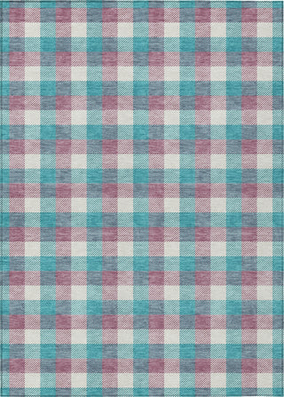 Piper Looms Chantille Plaid ACN1053 Teal Machine Washable Area Rug main image