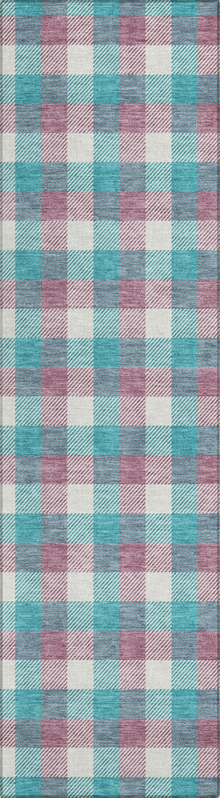 Piper Looms Chantille Plaid ACN1053 Teal Machine Washable Area Rug Runner Main Image