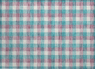 Piper Looms Chantille Plaid ACN1053 Teal Machine Washable Area Rug Scatter Main Image