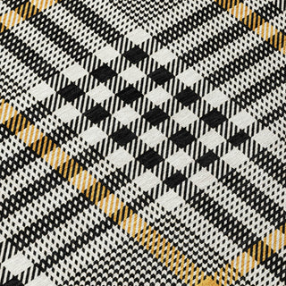 Piper Looms Chantille Plaid ACN1054 Black Machine Washable Area Rug Swatch Image