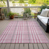 Piper Looms Chantille Plaid ACN1054 Blush Machine Washable Area Rug Outdoor Lifestyle Image Feature