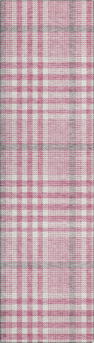 Piper Looms Chantille Plaid ACN1054 Blush Machine Washable Area Rug Runner Main Image