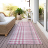 Piper Looms Chantille Plaid ACN1054 Blush Machine Washable Area Rug Runner Outdoor Lifestyle Image Feature