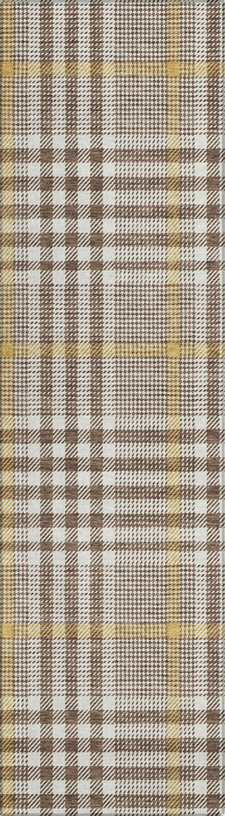 Piper Looms Chantille Plaid ACN1054 Brown Machine Washable Area Rug Runner Main Image