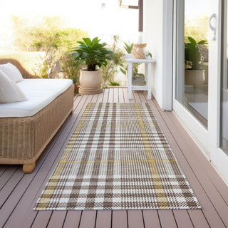Piper Looms Chantille Plaid ACN1054 Brown Machine Washable Area Rug Runner Outdoor Lifestyle Image Feature